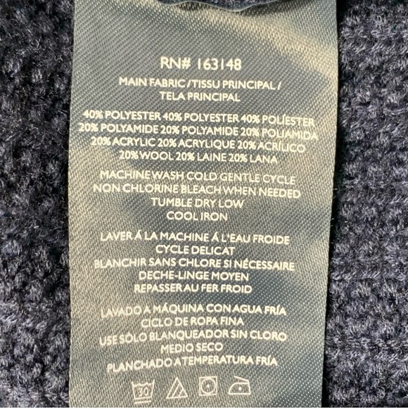 Slate & Stone Textured Weave Crew Neck Sweater in Navy - Picture 10 of 10